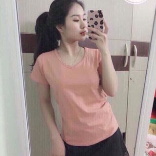 Áo thun cổ tim co dãn 4 chiều siêu mát