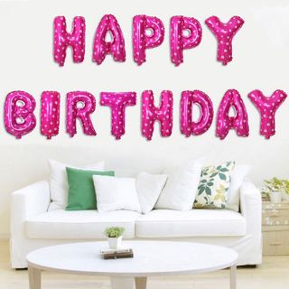Bong bóng HAppy Birthday trang trí sinh nhật