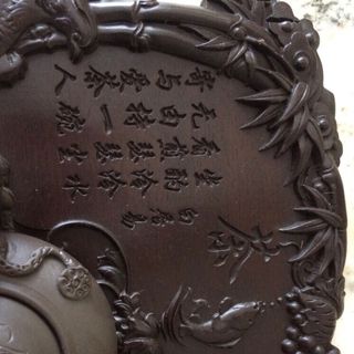 Khay Trà Gỗ Trạm Gia Đình Thuỷ Tộc