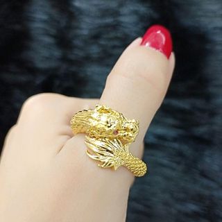 Nhẫn rồng mạ vàng