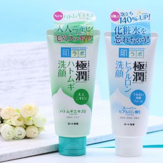 Sữa rửa mặt Hada Labo Nhật Bản dưỡng ẩm Gokujyun Foaming Cleanser tuýp 100gr Nhật