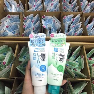 Sữa rửa mặt Hada Labo Nhật Bản dưỡng ẩm Gokujyun Foaming Cleanser tuýp 100gr Nhật