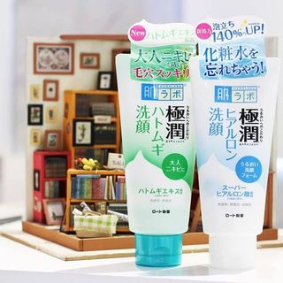 Sữa rửa mặt Hada Labo Nhật Bản dưỡng ẩm Gokujyun Foaming Cleanser tuýp 100gr Nhật