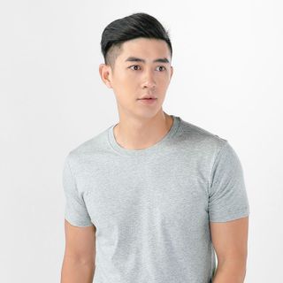 Áo thun trơn nam xám tiêu