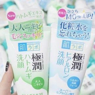Sữa rửa mặt Hada Labo Nhật Bản dưỡng ẩm Gokujyun Foaming Cleanser tuýp 100gr Nhật