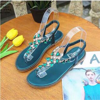 Giày sandal đa pha lê