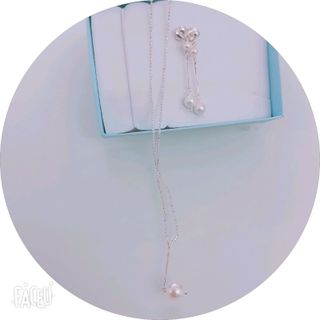 Set dây chuyền bạc và ngọc trai