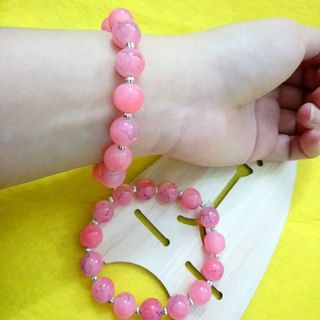 chuỗi đeo tay phong thủy hạt đá mix kim loại