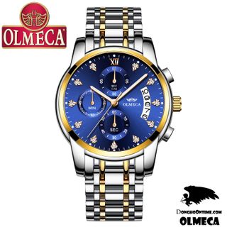 ĐỒNG HỒ OLMECA - OLM004 Đồng hồ nam dây thép không gỉ Olmeca 6 kim sang trọng