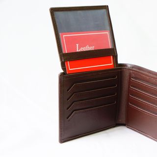 Ví Da Bò - Màu Nâu Đỏ Dáng Ngang - VB001-NDODN