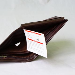 Ví Da Bò - Màu Nâu Đỏ Dáng Ngang - VB001-NDODN
