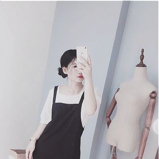 sét yếm kèm áo trắng thời trang
