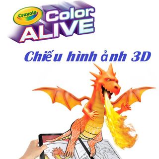 Sách tô màu 3D - Bé tô xong có thể chiếu nhân vật lên thiết bị