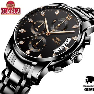 ĐỒNG HỒ OLMECA - OLM004 Đồng hồ nam dây thép không gỉ Olmeca 6 kim sang trọng