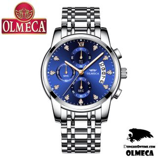 ĐỒNG HỒ OLMECA - OLM004 Đồng hồ nam dây thép không gỉ Olmeca 6 kim sang trọng