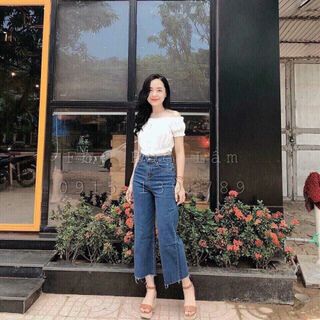 Quần jean ống xuông ve sll