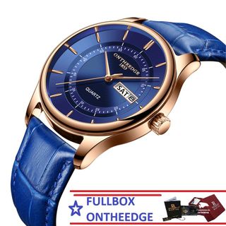 ĐỒNG HỒ ONTHEEDGE - ON004 Đồng hồ nam dây da Ontheedge lịch tuần sang trọng