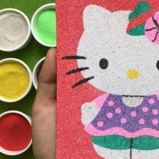 combo 100 tấm tranh cát chưa tô đủ mẫu kích thước mỗi tranh 12cmx18cm tặng phụ kiện 12 màu cát 4kg đầy đủ