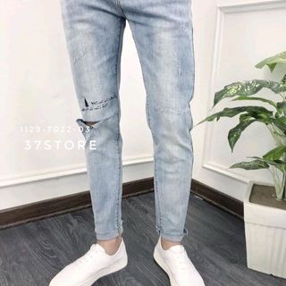 Quần jean nam rách gối thời trang chuyên sỉ jean