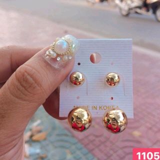 Bông tai kim loại mẫu mới giá sỉ