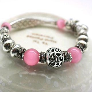 Vòng tay phong thủy đá mắt mèo mix kim loại mẫu đẹp cam kết hàng y hình vì hình tự chụp nha các bạn