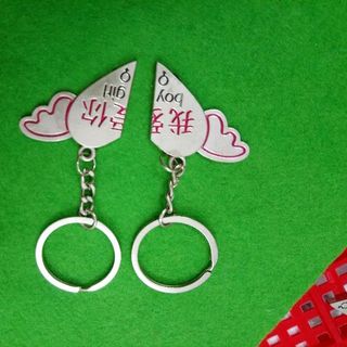 móc khóa cặp đôi inox hàng luôn có sẵn giá sỉ 16k 1 cặp 2 cái