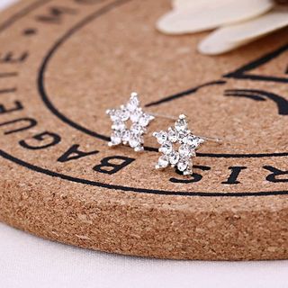 Bông tai kim loại mẫu mới phong cách Hàn Quốc siêu hot