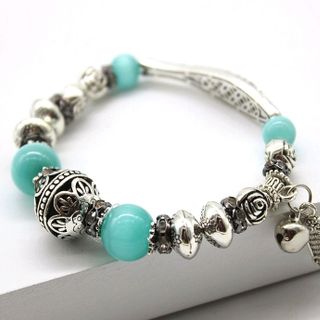 Vòng tay phong thủy đá mắt mèo chuỗi vòng đeo tay phong thủy hạt đá mắt mèo