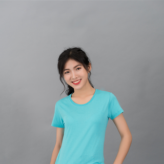 Áo thun trơn nữ xanh ngọc