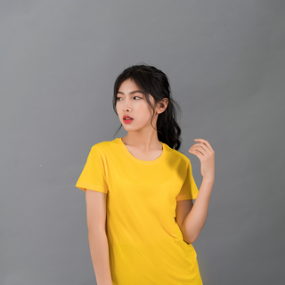 Áo thun trơn nữ vàng
