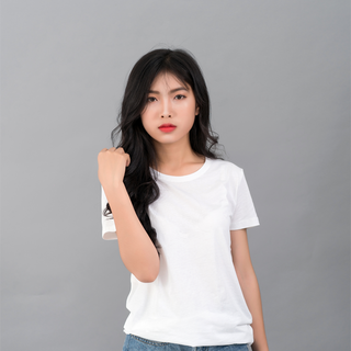 Áo thun trơn nữ trắng