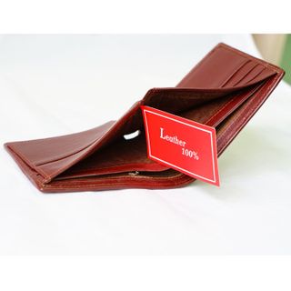 Ví Da Cá Sấu - Màu Nâu Đỏ Dáng Ngang - VCS006-NDODN