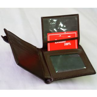 Ví Da Cá Sấu - Màu Nâu Đỏ Dáng Ngang - VCS005-NDODN
