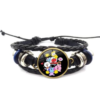 Vòng tay dây da BT21