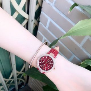 đồng hồ nữ MK đỏ mận quyền lực