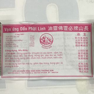 Dầu phật linh trường sơn