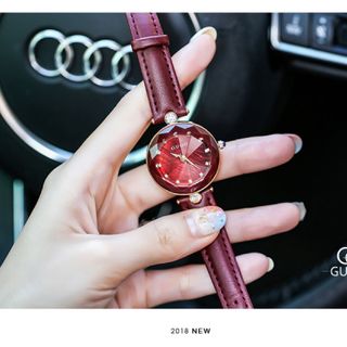 Đồng hồ nữ GUOU 66611 mặt đá khía sang chảnh