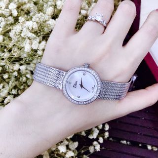 đồng hồ Diorr satine nữ mặt xà cừ