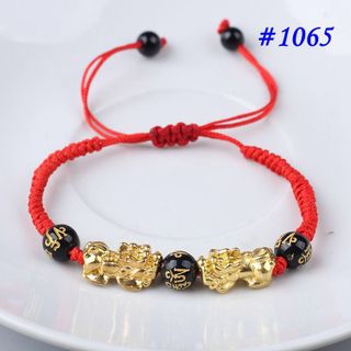 Vòng chỉ đỏ tùy hưu đối xứng ngậm châu
