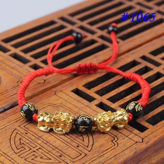 Vòng chỉ đỏ tùy hưu đối xứng ngậm châu