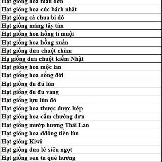 Hạt giống hoa các loại