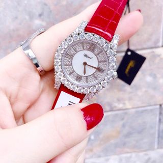 đồng hồ Chopardd diamond nữ màu đỏ