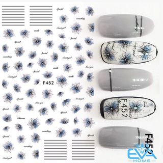 Miếng Dán Móng Tay 3D Nail Sticker Tráng Trí Hoạ Tiết Bông Hoa F452 giá sỉ