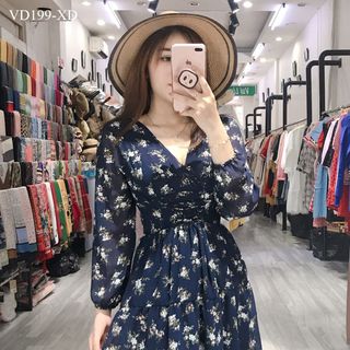 ĐẦM MAXI 3 TẦNG RÚT DÂY EO