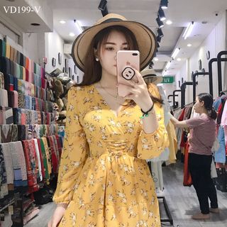 ĐẦM MAXI 3 TẦNG RÚT DÂY EO