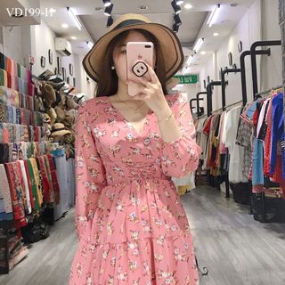 ĐẦM MAXI 3 TẦNG RÚT DÂY EO