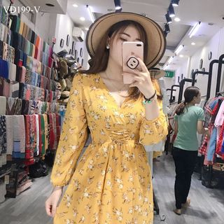 ĐẦM MAXI 3 TẦNG RÚT DÂY EO