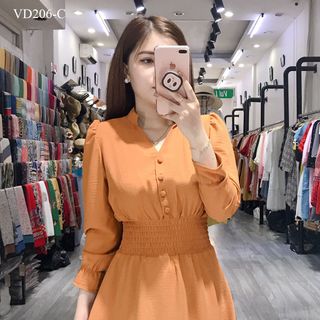 ĐẦM CÔ TRỤ NÚT BỌC BO EO