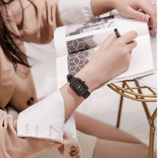 Đồng hồ nữ GUOU 6018 mặt chữ nhật đầy mê hoặc
