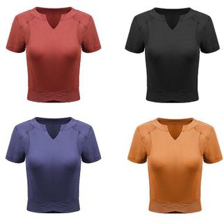 Áo tập croptop cổ V